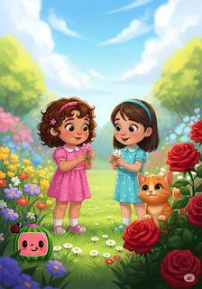 Lila's Garden Adventure daily life story for 3-6 years children in English featuring warm themes