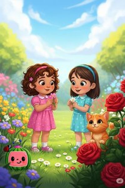 Lila's Garden Adventure daily life story for 3-6 years children in English featuring warm themes