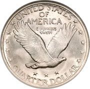 ¼ Dollar "Standing Liberty Quarter" (Stars Below Eagle) - Reverse