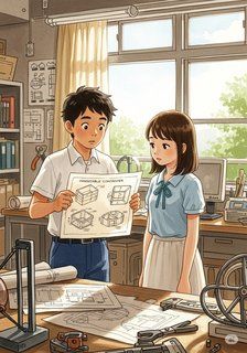 発明部の挑戦状 educational story for 13-18 years children in Japanese featuring inspiring themes