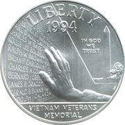 1 Dollar (Vietnam Veterans Memorial) - Obverse