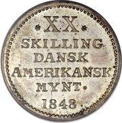 20 Skilling - Frederik VII - Reverse