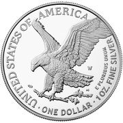 1 Dollar "American Silver Eagle" New Reverse (Bullion Coin) - Reverse
