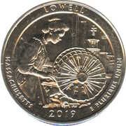 ¼ Dollar "Washington Quarter" (Lowell National Historical Park, Massachusetts) - Reverse