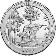 ¼ Dollar "Washington Quarter" (Pictured Rocks National Lakeshore, Michigan) - Silver Proof - Reverse