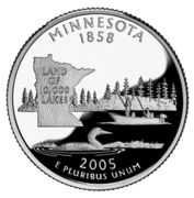 ¼ Dollar "Washington Quarter" (Minnesota - Silver Proof) - Reverse