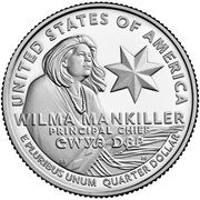 ¼ Dollar "Washington Quarter" (Wilma Mankiller) - Reverse