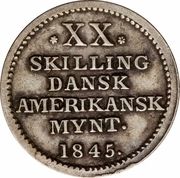 20 Skilling - Christian VIII - Reverse