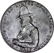 ½ Dollar (Pilgrim Tercentenary) - Obverse
