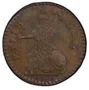 ½ Penny - Copper "Small Head Right, ET LIB" - Reverse