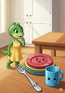 Daisy's New Adventure: The Dish Dilemma! daily life story for 3-6 years children in English featuring warm themes