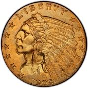 2½ Dollars "Indian Head - Quarter Eagle" - Obverse