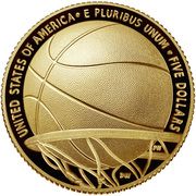 5 Dollars (Basketball Hall of Fame) - Reverse