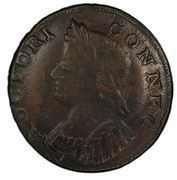 ½ Penny - Copper "Bust Facing Left" - Obverse