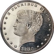1 Dollar "1880 Goloid Metric Dollar" (Pattern; Goloid) - Obverse