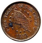 Civil War Merchant Token - Sherwood and Hopson (Utica, New York) - Obverse
