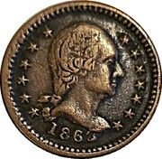 Civil War Token - Glaubrecht's Washington / Union - Obverse