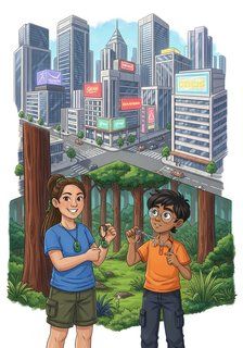 Echoes of the Ancestors adventure story for 7-12 years children in English featuring warm themes