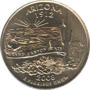 ¼ Dollar "Washington Quarter" (Arizona) - Reverse