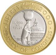 10 Dollars (Library of Congress; Bimetallic) - Obverse