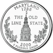 ¼ Dollar "Washington Quarter" (Maryland) - Reverse