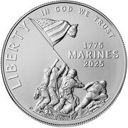 1 Dollar (U.S. Marine Corps 250th Anniversary) - Obverse