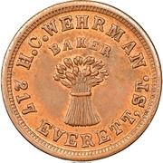 Civil War Merchant Token - H.C. Wehrman Baker (Cincinnati, OH) - Obverse