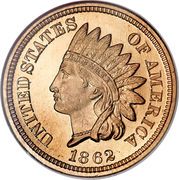 1 Cent "Indian Head Cent" (with shield) - Obverse