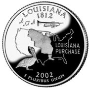 ¼ Dollar "Washington Quarter" (Louisiana - Silver Proof) - Reverse