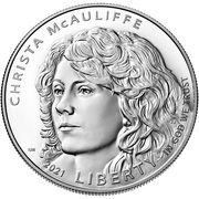 1 Dollar (Christa McAuliffe) - Obverse