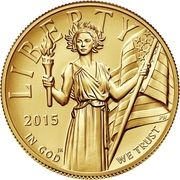100 Dollars ("American Liberty High Relief Gold") - Obverse