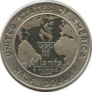 ½ Dollar (Atlanta Olympics - Basketball) - Reverse