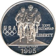 1 Dollar (Atlanta Olympics - Cycling) - Obverse