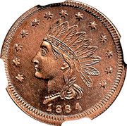 Cent - Civil War Merchant Token - A.W. Copland Steam Bakery (Detroit, Michigan) - Reverse