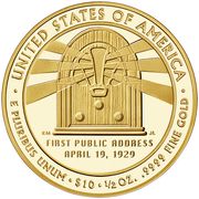 10 Dollars (Lou Hoover; Bullion Coinage) - Reverse