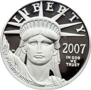 25 Dollars "American Platinum Eagle" (Bullion Coinage) - Obverse