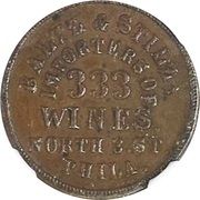 Baltz and Stilz Civil War Token - Obverse