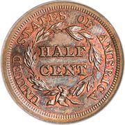 ½ Cent "Braided Hair - Half Cent" - Reverse