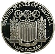 1 Dollar (XXV Olympiad) - Reverse