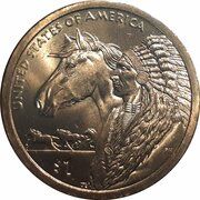 1 Dollar "Native American Dollar" (Trade Routes in the 17th Century) - Reverse