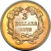 3 Dollars "Indian Princess Head" - Reverse