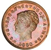 1 Stella / 4 Dollars "1880 Stella" (Pattern; copper) - Obverse