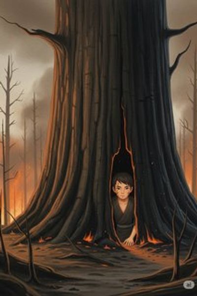 炭から生まれた炭治郎 adventure story for 7-12 years children in Japanese featuring exciting themes