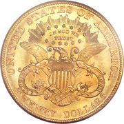 20 Dollars (Liberty Head - Double Eagle, With motto) - Reverse