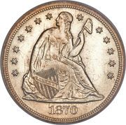 1 Dollar "Seated Liberty" (with motto) - Obverse