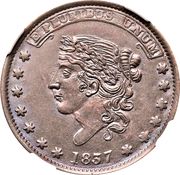 1 Cent - Hard Times Token - Millions For Defence (Not For One Cent) - Obverse