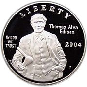 1 Dollar (Thomas Alva Edison) - Obverse