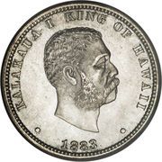 ¼ Dollar - Kalākaua I - Obverse