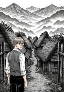 赤い斑点の村 mystery story for 13-18 years children in Japanese featuring tense themes