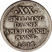 20 Skilling - Frederik VI - Reverse